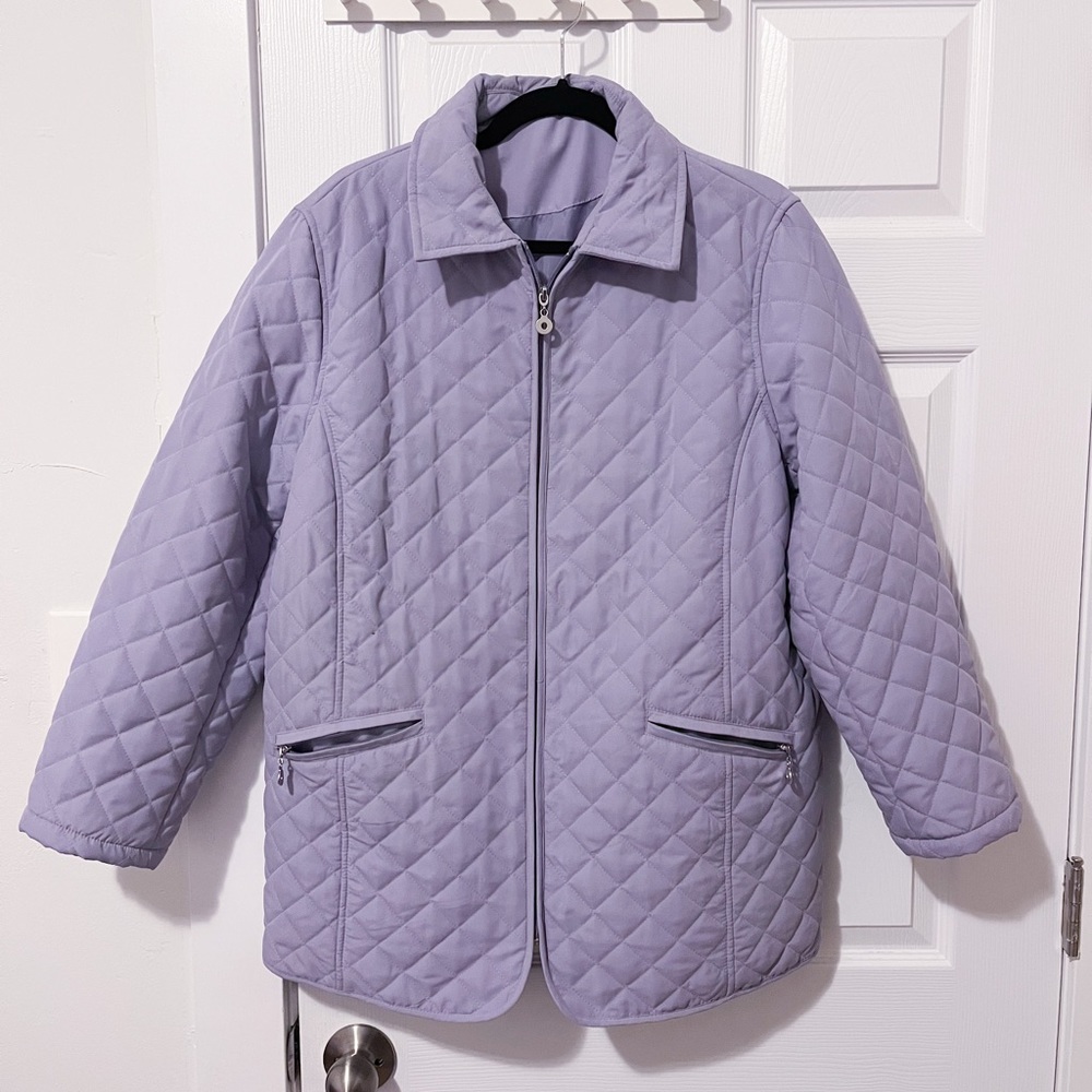 - Lavender Quilted Jacket